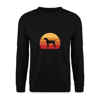 Deutsch Kurzhaar Frauchen Shirt - Unisex Pullover - Schwarz - Vorne - Alina (178cm) & Michal (187cm)