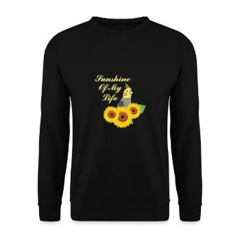 Oiseau calopsitte drôle - Sweat-shirt Unisexe - noir - Devant - Alina (178cm) & Michal (187cm)