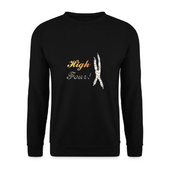 Oiseau calopsitte drôle - Sweat-shirt Unisexe - noir - Devant - Alina (178cm) & Michal (187cm)
