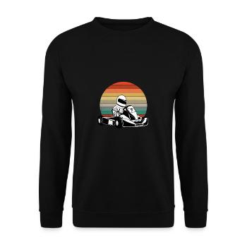 Go Cart Go Kart driver - Unisex Sweatshirt - black - Front - Alina (178cm) & Michal (187cm)