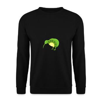 Kiwi bird New Zealand Funny - Unisex Sweatshirt - black - Front - Alina (178cm) & Michal (187cm)