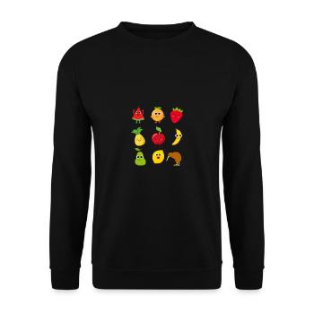 Kiwi Vogel Neuseeland Lustig - Unisex Pullover - Schwarz - Vorne - Alina (178cm) & Michal (187cm)