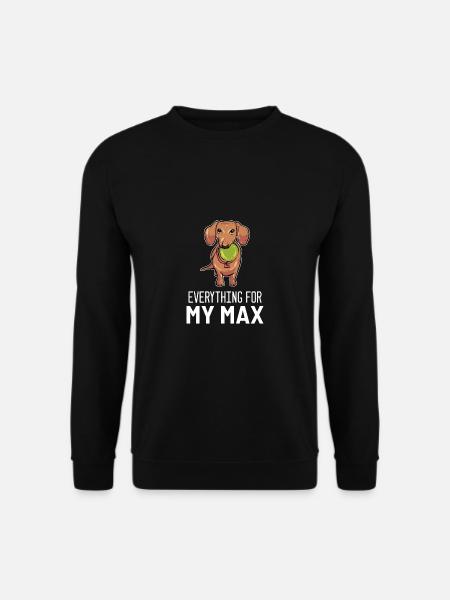 Cadeau d'amant teckel Max Daschund - Sweat-shirt Unisexe - noir