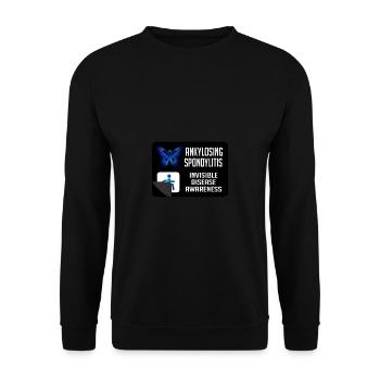 Arthrite papillon papillon spondylarthrite ankylosante - Sweat-shirt Unisexe - noir - Devant - Alina (178cm) & Michal (187cm)