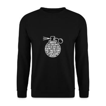 Parfüm Liebhaber Inhaltsstoffe Nische Oud Geschenk - Unisex Pullover - Schwarz - Vorne - Alina (178cm) & Michal (187cm)