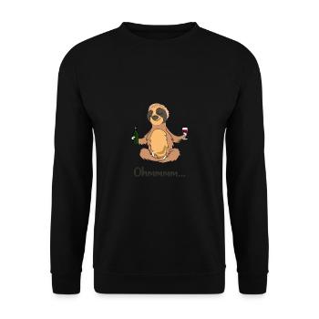 Chemise de paresseux drôle - Sweat-shirt Unisexe - noir - Devant - Alina (178cm) & Michal (187cm)