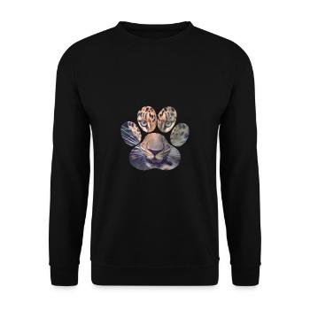 Léopard tigre oeil patte animal chat guépard lion ge - Sweat-shirt Unisexe - noir - Devant - Alina (178cm) & Michal (187cm)