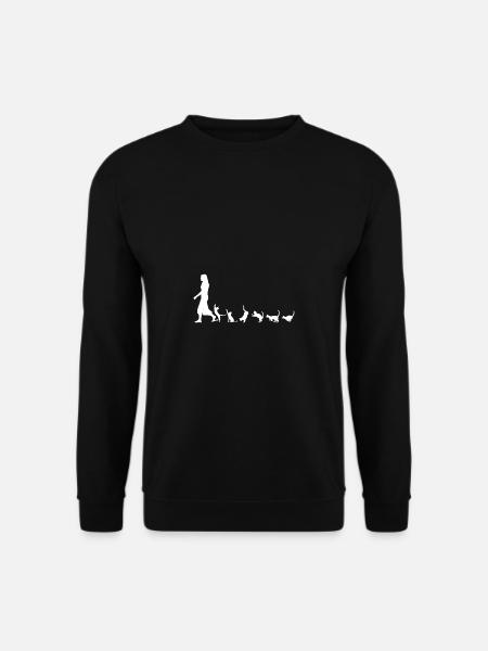 Lady Cats Pet Katzenliebhaber Geschenk - Unisex Pullover - Schwarz