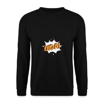 Oida Funny dialecte viennois Schmäh Bavière Autriche - Sweat-shirt Unisexe - noir - Devant - Alina (178cm) & Michal (187cm)