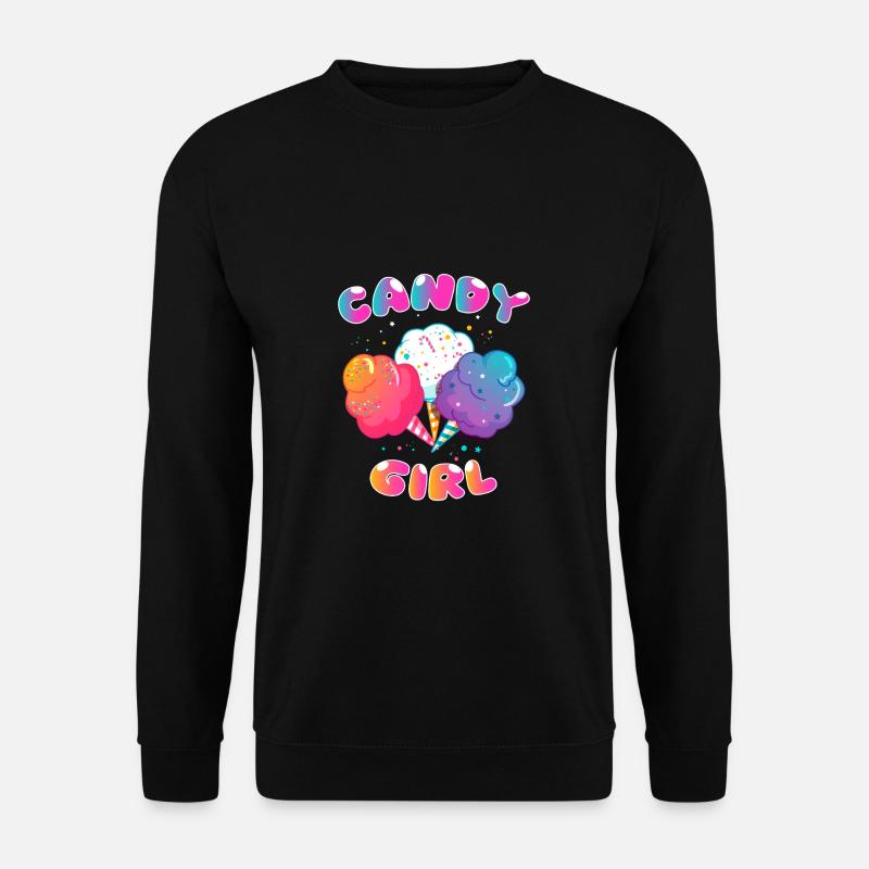 Candy Zuckerwatte Mädchen Girl Girly Geschenk - Unisex Pullover - Schwarz