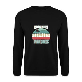 Cadeau de joueur d'échecs drôle - Sweat-shirt Unisexe - noir - Devant - Alina (178cm) & Michal (187cm)