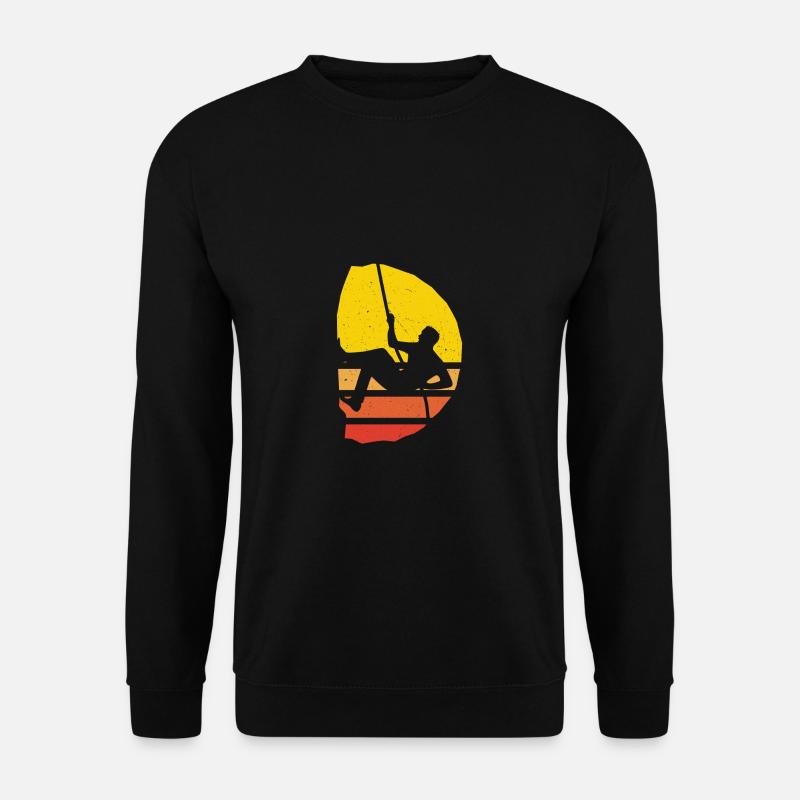 Rock climber climbing bouldering - Unisex Sweatshirt - black