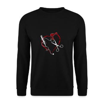 Maître coiffeur - Sweat-shirt Unisexe - noir - Devant - Alina (178cm) & Michal (187cm)