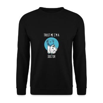 Je suis un cadeau vétérinaire Dogtor - Sweat-shirt Unisexe - noir - Devant - Alina (178cm) & Michal (187cm)