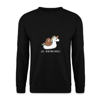 Hedgehog unicorn animal lover gift - Unisex Sweatshirt - black - Front - Alina (178cm) & Michal (187cm)