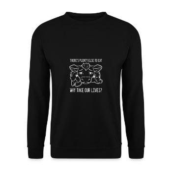 Cadeau végétalien pour les droits des animaux - Sweat-shirt Unisexe - noir - Devant - Alina (178cm) & Michal (187cm)
