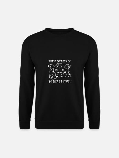 Animal rights vegan gift - Unisex Sweatshirt - black