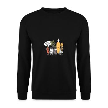 spices greeting chef or cook gift - Unisex Sweatshirt - black - Front - Alina (178cm) & Michal (187cm)