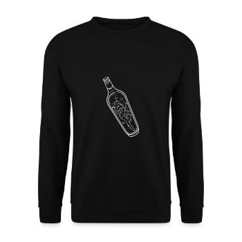 Fille bouteille de cadeau de croyant de mythe de l'eau - Sweat-shirt Unisexe - noir - Devant - Alina (178cm) & Michal (187cm)