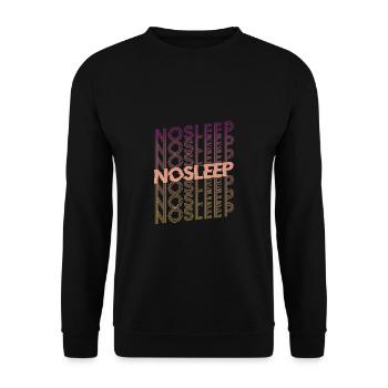No Sleep Rave Festival EDM Techno Raven Music Goa - Unisex Sweatshirt - black - Front - Alina (178cm) & Michal (187cm)