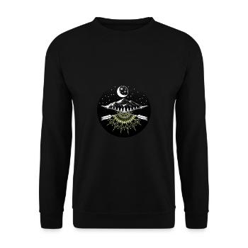 Moon night nature nature person gift - Unisex Sweatshirt - black - Front - Alina (178cm) & Michal (187cm)