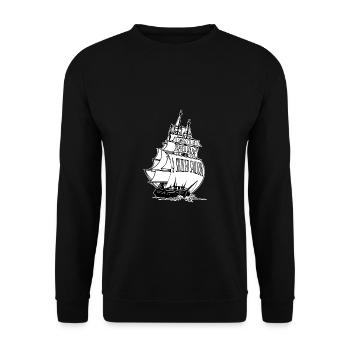 Storm Captain Ship Sailor or Captain Gift - Unisex Sweatshirt - black - Front - Alina (178cm) & Michal (187cm)