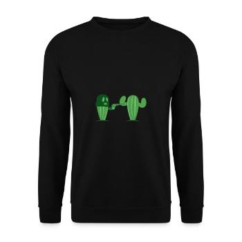 Cactus Robbery Lustig Kaktus-Liebhaber Geschenk - Unisex Pullover - Schwarz - Vorne - Alina (178cm) & Michal (187cm)