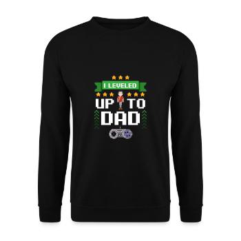 Papa Grossesse Gamer Cadeaux Drôle Volonté - Sweat-shirt Unisexe - noir - Devant - Alina (178cm) & Michal (187cm)