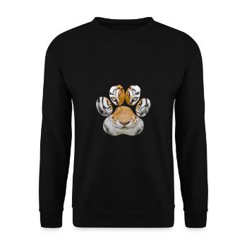 Oeil de tigre patte des animaux chat guépard léopard - Sweat-shirt Unisexe - noir - Devant - Alina (178cm) & Michal (187cm)
