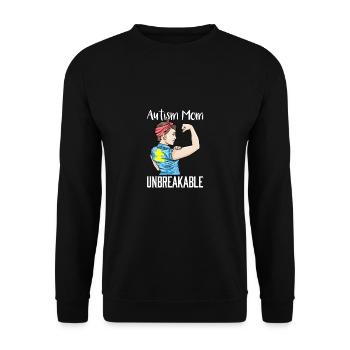 Autismus Mum Mama Autist Puzzel Geschenk - Unisex Pullover - Schwarz - Vorne - Alina (178cm) & Michal (187cm)