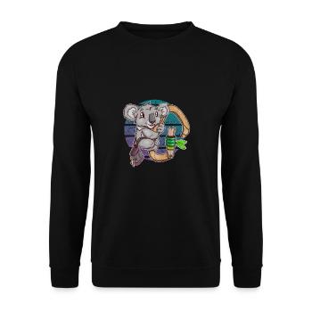 klettern Koala Bouldern - Unisex Pullover - Schwarz - Vorne - Alina (178cm) & Michal (187cm)