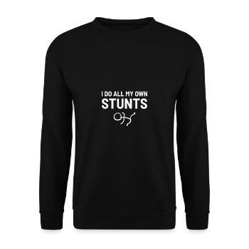 I Do All My Own Stunts Toddler Gift - Unisex Sweatshirt - black - Front - Alina (178cm) & Michal (187cm)