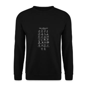 ABC de la biologie Biologiste ou scientifique Gesc - Sweat-shirt Unisexe - noir - Devant - Alina (178cm) & Michal (187cm)