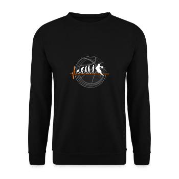 Basketball evolution basketball player - Unisex Sweatshirt - black - Front - Alina (178cm) & Michal (187cm)