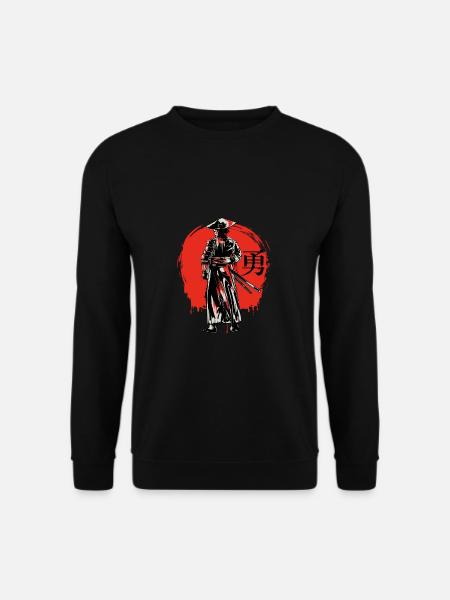 Japanese Samurai Bushido Warrior Miyamoto Musashi - Unisex Pullover - Schwarz