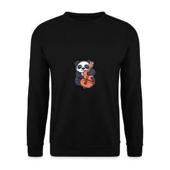 Cadeau de joueur de violoncelle Panda - Sweat-shirt Unisexe - noir - Devant - Alina (178cm) & Michal (187cm)