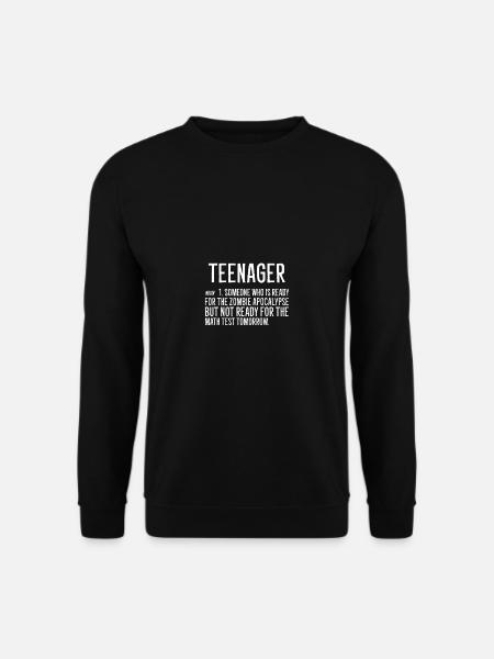 Teenager Definition lustige Teenager Geschenk - Unisex Pullover - Schwarz