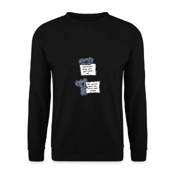 You're a good enough optimistic gift - Unisex Sweatshirt - black - Front - Alina (178cm) & Michal (187cm)