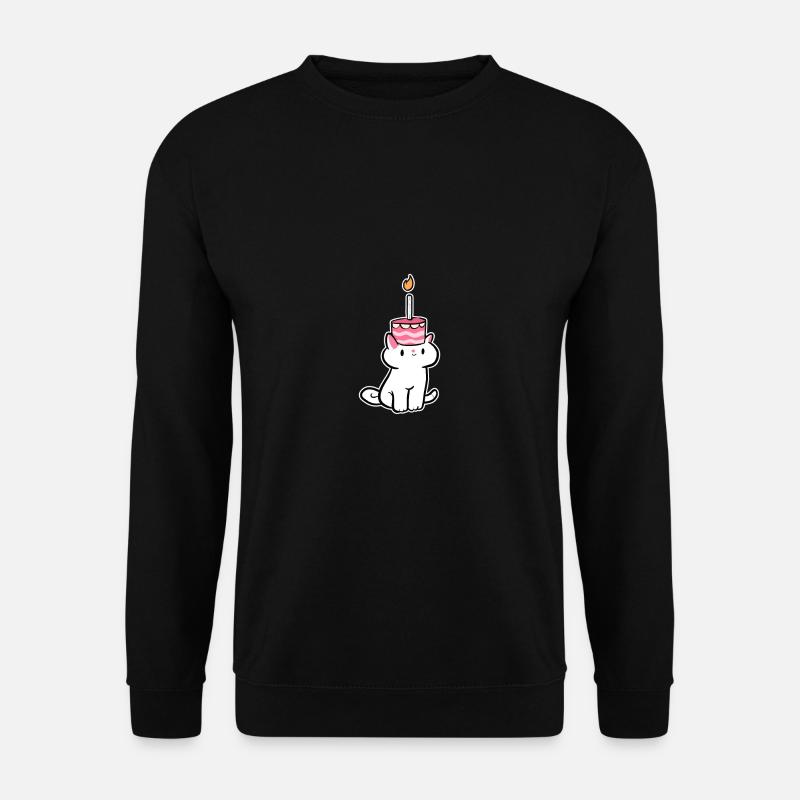 Cat-Kuchen Katzen-Inhaber Geschenk - Unisex Pullover - Schwarz