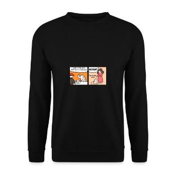 Ananas-Pizza Pizza-Liebhaber Geschenk - Unisex Pullover - Schwarz - Vorne - Alina (178cm) & Michal (187cm)