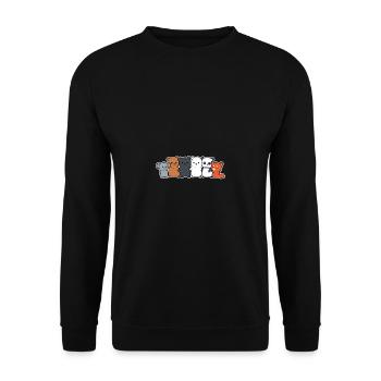 Embrace Diversity in a Relationship Gift - Unisex Sweatshirt - black - Front - Alina (178cm) & Michal (187cm)
