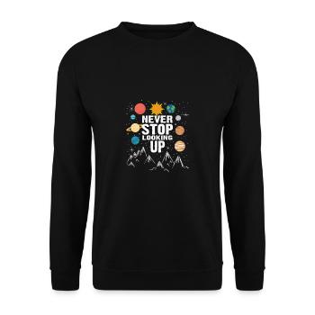 Astronomie drôle pour les astronomes ringards avec - Sweat-shirt Unisexe - noir - Devant - Alina (178cm) & Michal (187cm)