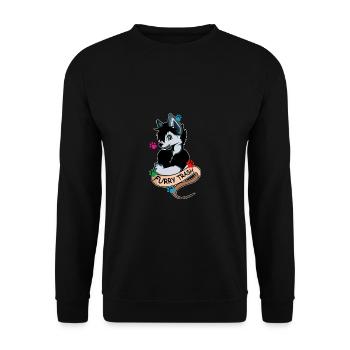 Furry Trash Hundebesitzer Geschenk - Unisex Pullover - Schwarz - Vorne - Alina (178cm) & Michal (187cm)