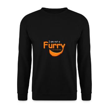 Ich bin nicht ein Furry Joker und Tierbesitzer Ges - Unisex Pullover - Schwarz - Vorne - Alina (178cm) & Michal (187cm)