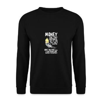 COCKATIEL Parrot Lover Gift For Mom Dad - Unisex Sweatshirt - black - Front - Alina (178cm) & Michal (187cm)