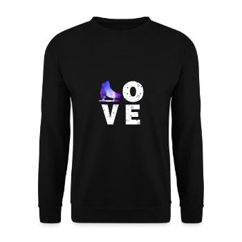 Figure skating gift figure skater girl - Unisex Sweatshirt - black - Front - Alina (178cm) & Michal (187cm)