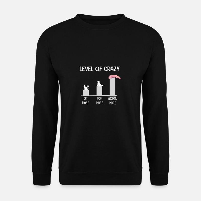 Lustiges Axolotl Geschenk Mexikanischer Salamander - Unisex Pullover - Schwarz