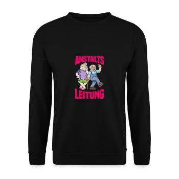 PDL Pflegefachkraft Altenpflege Demenz - Unisex Pullover - Schwarz - Vorne - Alina (178cm) & Michal (187cm)