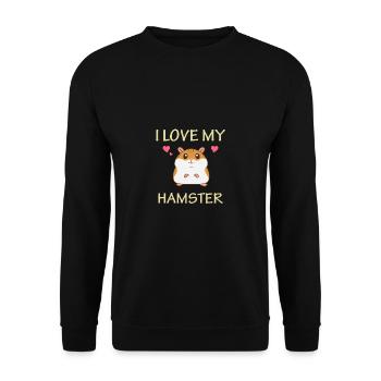 Nice hamster hummy gift for kids and - Unisex Sweatshirt - black - Front - Alina (178cm) & Michal (187cm)