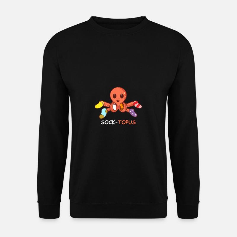 Sock-TOPUS animal lover gift - Unisex Sweatshirt - black